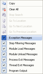 Context Menu of Popup Window